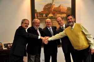 Celso Gusso, Carlos Gusso, Zaki Akel Sobrinho, Rogério Mulinari e Flávio Zanette