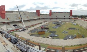 Obras da Arena da Baixada em Curitiba