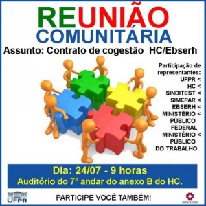 Divulgação Reunião Comunitária do HC/UFPR