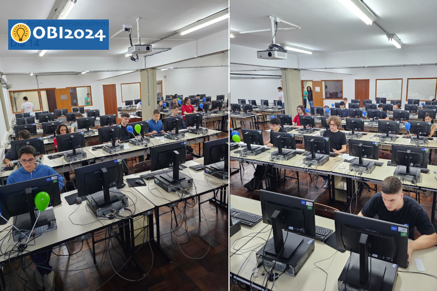Alunos de informática da UFPR competindo na Olimpíada Brasileira de Informática